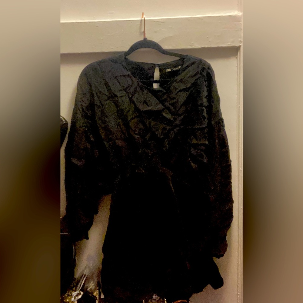 Zara 3/4 flounce sleeve mini dress